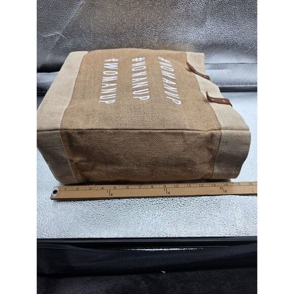 Apolis Global Citizen #WomanUp Burlap Tote Bag NWT - Picture 9 of 9